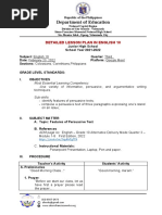 Detailed Lesson Plan in Argumentative Writing Techniques 1 | PDF ...