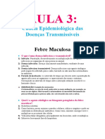 RESUMO - AULA 3 Cadeia Epidemiológica Das Doenças Transmissíveis