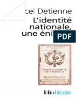 Lidentité Nationale, Une Énigme (Detienne Marcel)