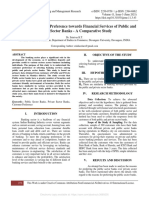 A Study On Customer Preference Towards Financial Services of Public and Private Sector Banks - A Comparative Study