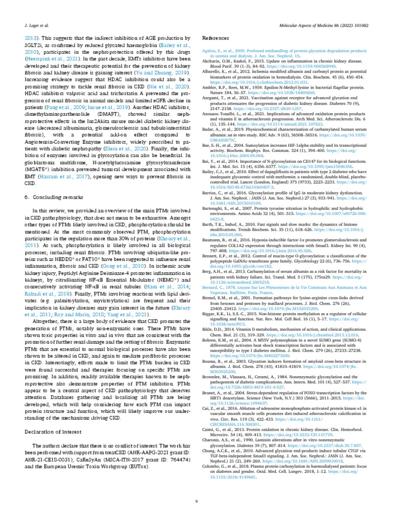 CKD Pathophysiology and Protein Modifications | PDF | Kidney | Chronic ...