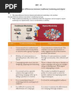 SR - No. Traditional Marketing Digital Marketing: Div - B