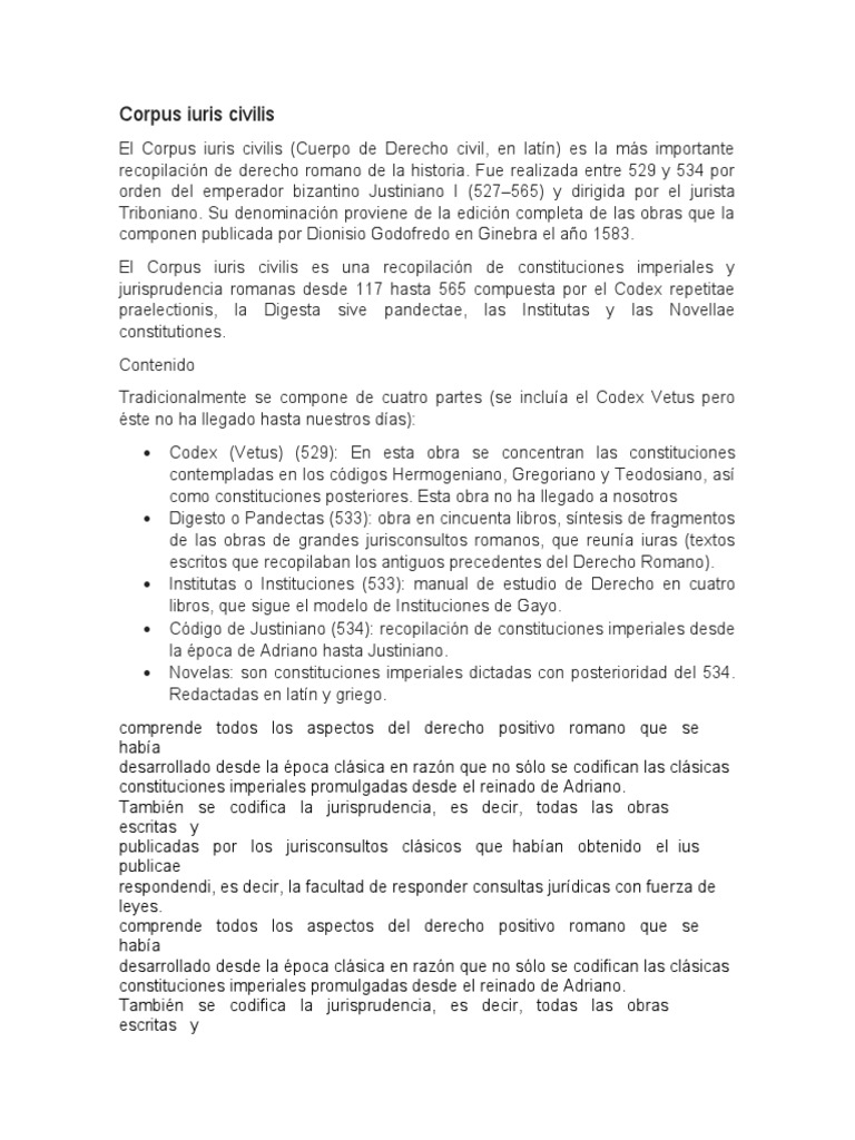 Codex Derecho Romano | PDF | Ley medieval | Roma antigua