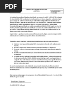 Carta de Confidencialidad Auditoria Ambiental