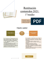 Unidad Restitución 1eros Medios