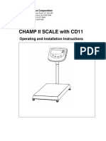 Champ Ii Scale With Cd11: Operating and Installation Instructions