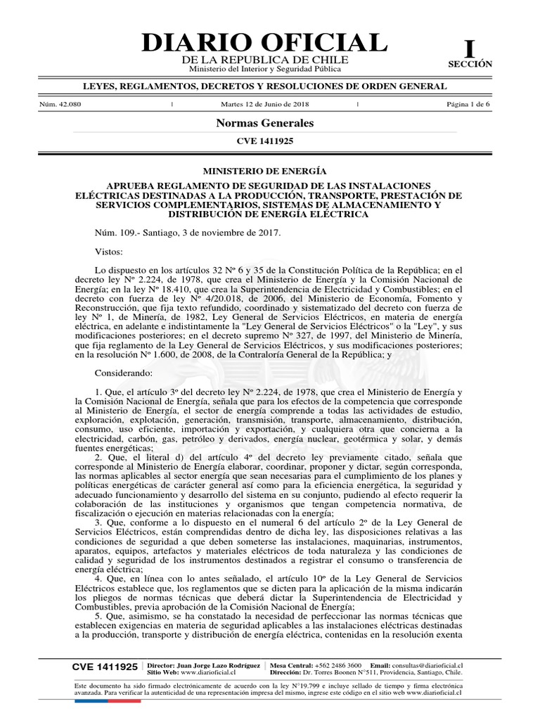 DS 109 Corrientes Fuertes | Descargar gratis PDF | Ingenieria Eléctrica ...