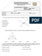 Avaliação Bimestral Geometria 9ºano 1bimestre