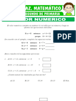 Valor Numerico para Segundo de Primaria