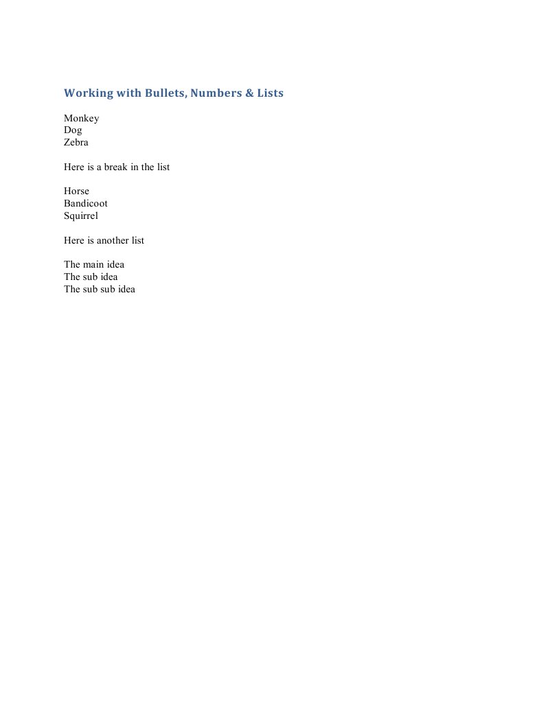 Working With Bullets | PDF