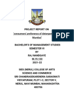 Consumers' Preference of Detergent Brands in Navi Mumbai