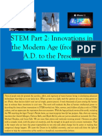 STEM Part 2: Innovations in The Modern Age (From 1500 A.D. To The Present)