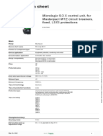 Product Data Sheet: Micrologic 6.0 X Control Unit, For Masterpact MTZ Circuit Breakers, Fixed, LSIG Protections