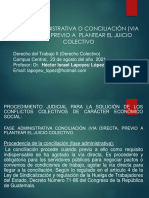 Fase Administrativa o Conciliación (Via Directa y Previo A Planear El Juicio Colectivo