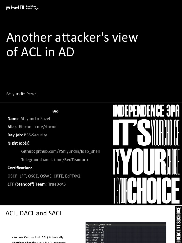 DACL and SACL Attacks in Active Directory | PDF | Computer Science ...