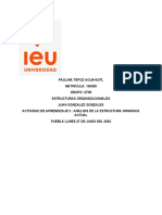 Estructura organizacional empresa análisis funciones contabilidad recursos humanos