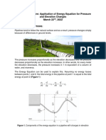 Hydraulics I Lecture: Application of Energy Equation For Pressure and Elevation Changes March 22, 2022