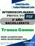 Proyecto 2b Segundo Año Bachillerato Tronco Común