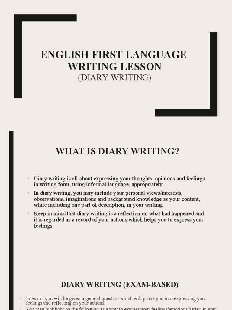 Y7 Diary Writing Pdf Feeling Linguistics