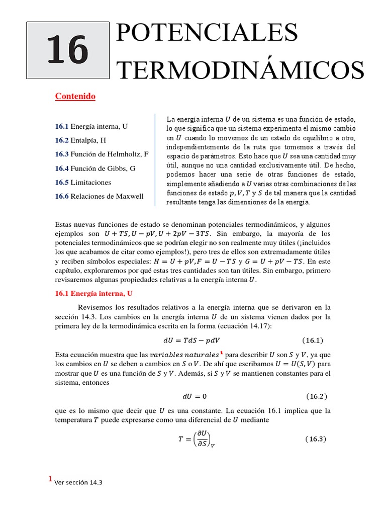 CAP16 Thermodynamic Potentials Blundell (Concepts in Thermal