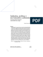 Industria, Política y Movimientos Culturales. Una Lectura Desde El Fenómeno Comercial Del Rock y El Pop