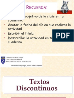 Textos Discontinuos - Semana 25 Abril