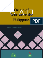 The Origin of The Tourism in The Philippines