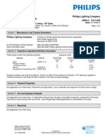 Philips T8 Fluorescent Lamp Material Data Sheet