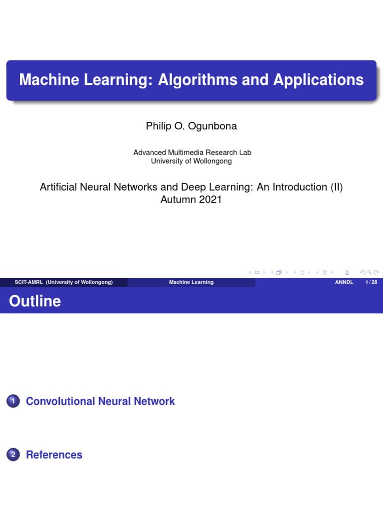 Machine Learning: Algorithms and Applications: Philip O. Ogunbona | PDF ...