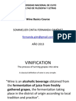 Wine Basics Course: Sommelier Cintia Fernanda Giménez