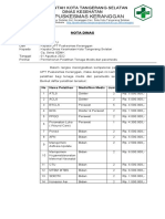 NOTA DINAS Pelatihan