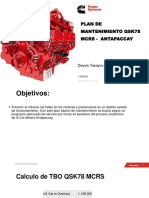 Plan de mantenimiento QSK78 MCRS Antapaccay