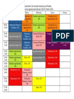 Horario Otoño 2022 BUAP