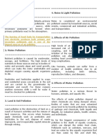 Air Pollution 4. Noise & Light Pollution