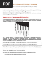 LO 3 Handout Planning and Scheduling (Chapeter 6, 7)