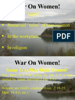 War On Women!: Abortion "Rights" Perceived "Roles" of Men/women in The Workplace in Religion