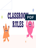 Colorful Illustrated Blobs Classroom Rules Education Presentation