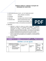 Ruta de Trabajo para El Tercer Bloque de Semanas de Gestión