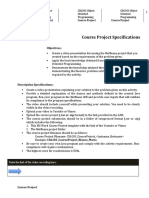 Course Project Specifications: Objectives