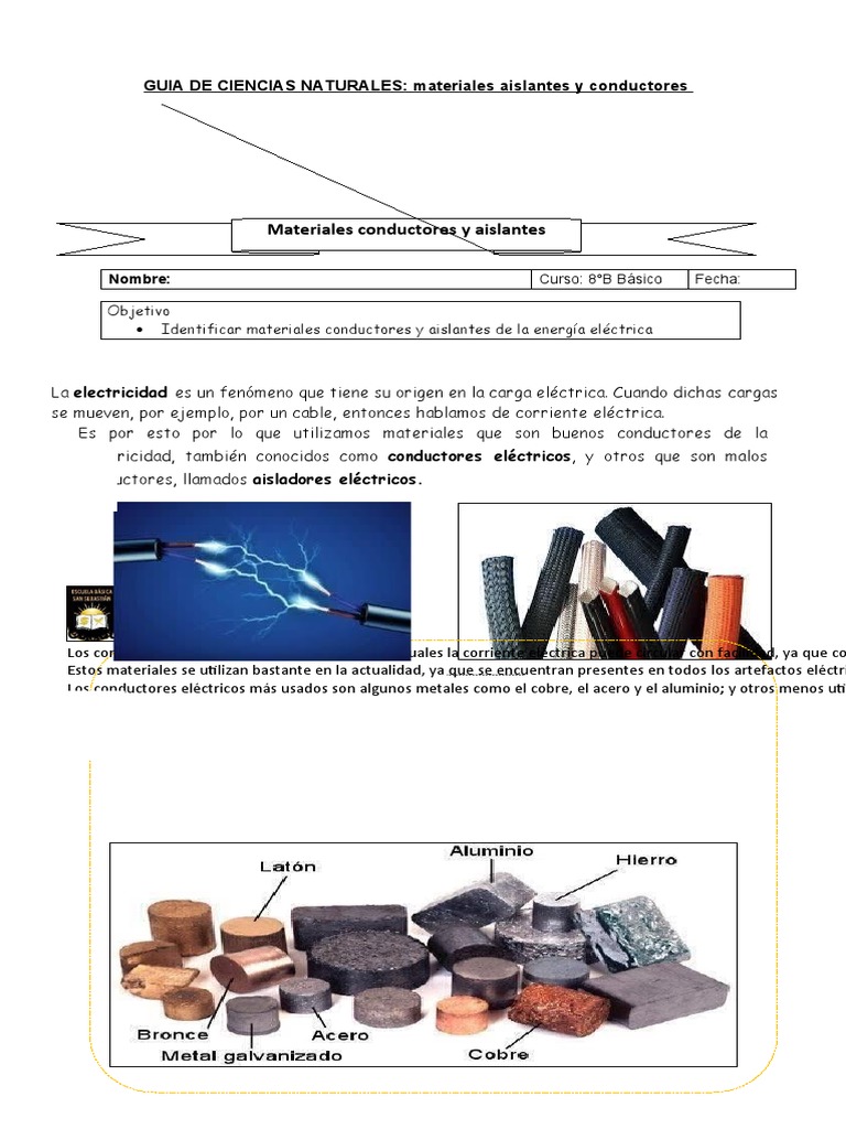 Materiales Conductores y Aislantes | PDF | Aislador (Electricidad ...