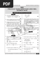 Previous Years Questions (2020-1983) Segment-Wise: Ordinary Differential Equations