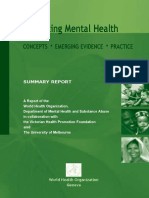 Promoting Mental Health: Concepts Emerging Evidence Practice