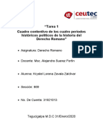 Tarea 1 Cuadro Contentivo de Los Cuatro Periodos Históricos Políticos de La Historia Del Derecho Romano