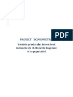 Proiect Econometrie