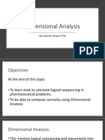 Dimensional Analysis - Pharmaceutical Calculations Lecture