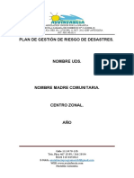Protocolo Gestión de Riesgos y Desastres (Plan de Emergencia)