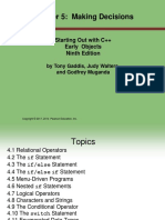 Chapter 5: Making Decisions: Starting Out With C++ Early Objects Ninth Edition