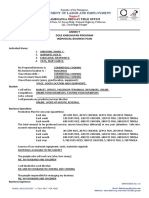 Department of Labor and Employment: Annex Y Dole Kabuhayan Program Individual Business Plan