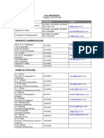 Goa University Telephone Directory August 2010