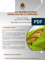 Laboratory Modelling of Matric Suction Loss Due To Infiltration